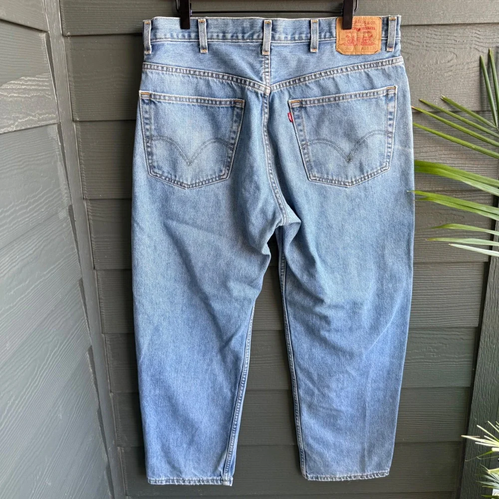 Levi's 550 Relaxed Fit Jeans 38x30 Light Wash Tapered 100% Cotton‎ Men's